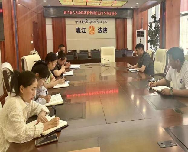 雅江法院召开民事审判团队审判质效会议
