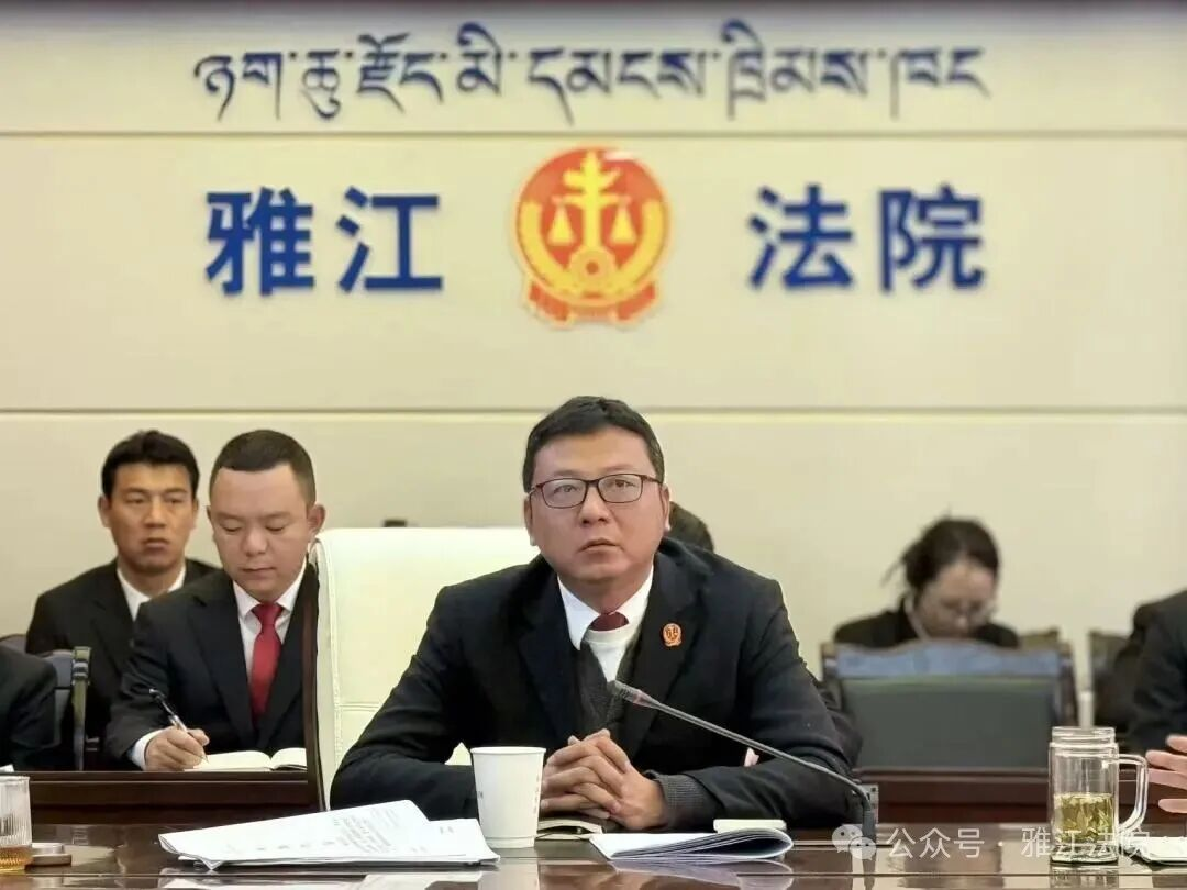 雅江 县人民法院传达学习全州法院院长会议精神